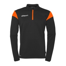 uhlsport Langarmshirt Ziptop Squad 27 (Stehkragen) schwarz/orange Kinder