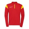 uhlsport Langarmshirt Ziptop Squad 27 (Stehkragen) rot/gelb Kinder