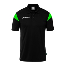 uhlsport Sport-Polo Squad 27 (100% rec. Polyester) schwarz/grün Herren