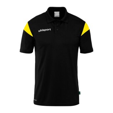 uhlsport Sport-Polo Squad 27 (100% rec. Polyester) schwarz/gelb Herren