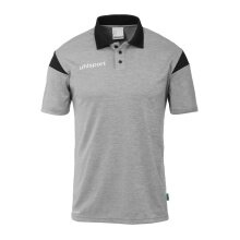 uhlsport Sport-Polo Squad 27 (100% rec. Polyester) hellgrau/schwarz Herren