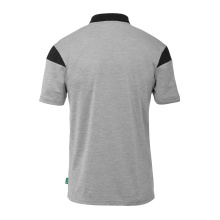 uhlsport Sport-Polo Squad 27 (100% rec. Polyester) hellgrau/schwarz Herren