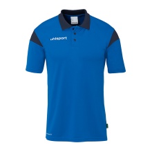 uhlsport Sport-Polo Squad 27 (100% rec. Polyester) azurblau/marineblau Herren