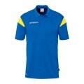 uhlsport Sport-Polo Squad 27 (100% rec. Polyester) azurblau/gelb Kinder