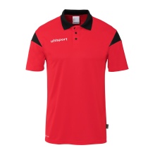 uhlsport Sport-Polo Squad 27 (100% rec. Polyester) rot/schwarz Herren