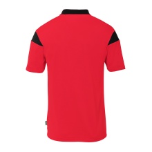 uhlsport Sport-Polo Squad 27 (100% rec. Polyester) rot/schwarz Herren