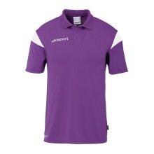 uhlsport Sport-Polo Squad 27 (100% rec. Polyester) violett/weiss Herren