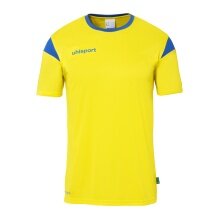 uhlsport Sport-Tshirt Squad 27 (100% Polyester) gelb/azurblau Herren