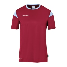 uhlsport Sport-Tshirt Squad 27 (100% Polyester) bordeaux/skyblau Herren