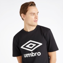 umbro Freizeit-Tshirt Big Logo (Baumwolle) schwarz/weiss Herren