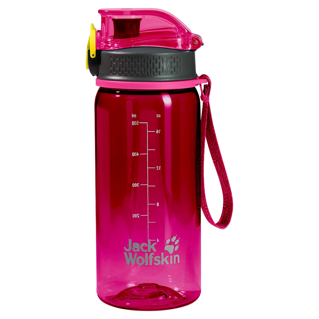 Trinkflasche, bestellen 0.5 500ml Jack online Öffnung) Kinder Trinkflasche Kdis Tritan pink Wolfskin (bruchfeste große