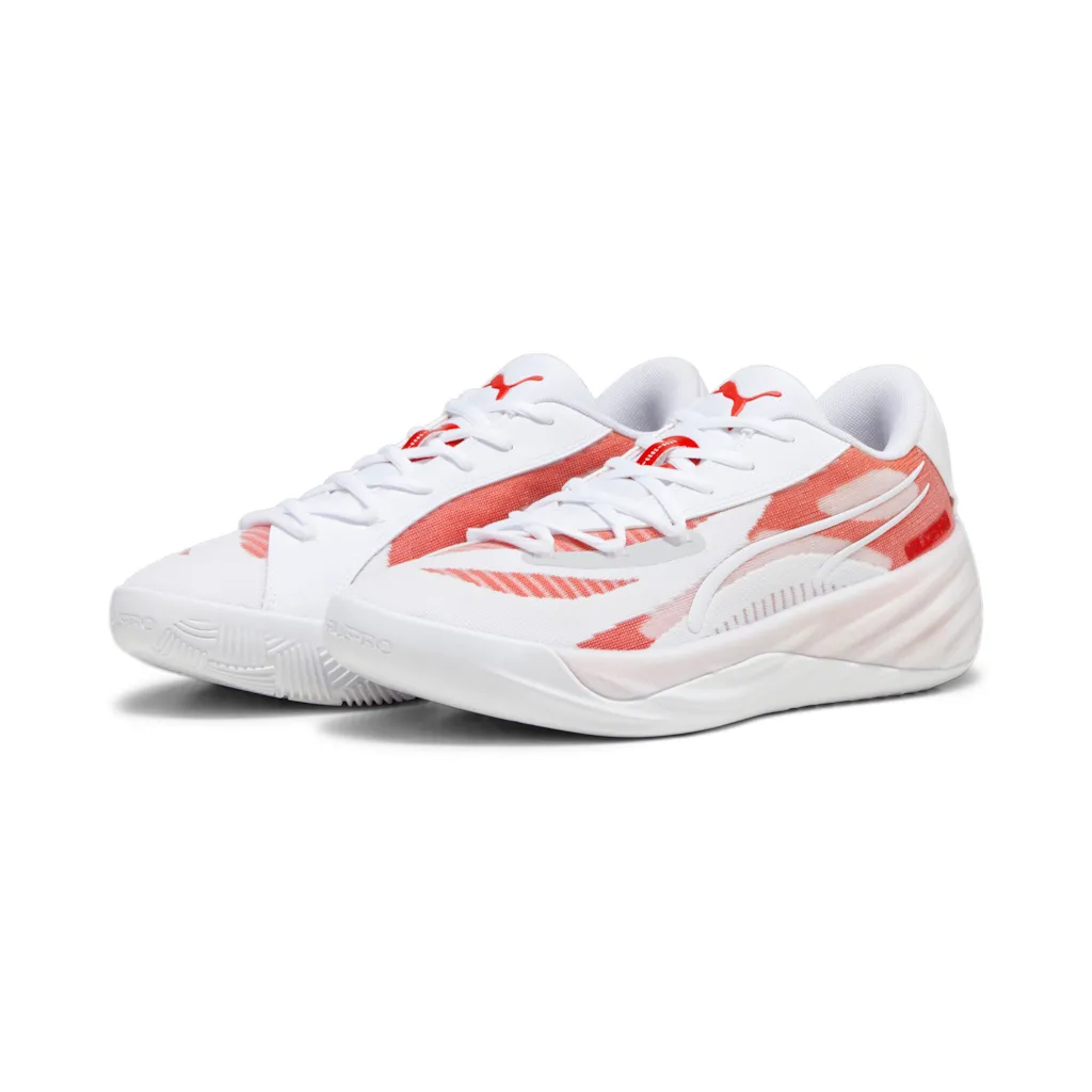 Puma Indoor-Hallenschuhe All-Pro Nitro Team weiss/rot Herren