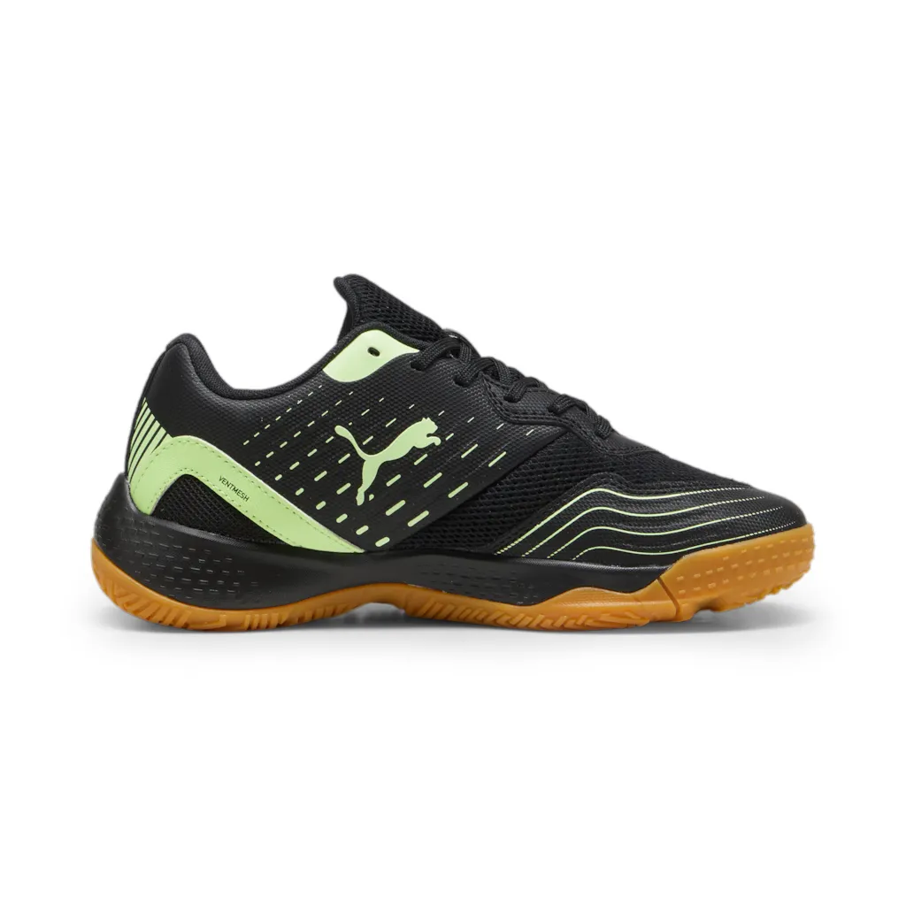 Puma Hallen-Indoorschuhe Solarflash III JR schwarz/limegrün Kinder