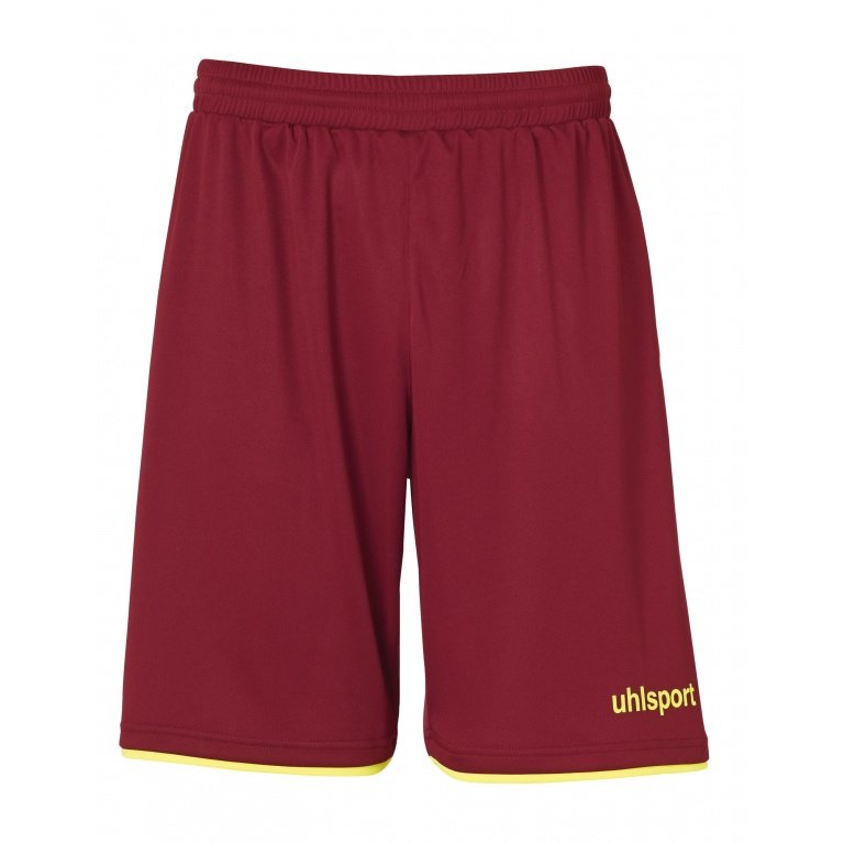 uhlsport Club Shorts 2020 weinrot/gelb Herren