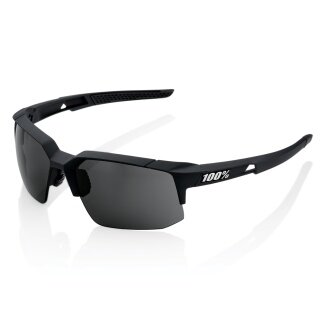 100% Sport Sonnenbrille Speedcoupe Smoke Lens schwarz - 1 Brille mit Hardcase