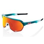 100% Sport Sonnenbrille S2 Bora HiPER Multilayer Mirror Lens blaugrün - 1 Brille mit Hardcase