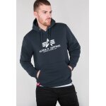 Alpha Industries Kapuzenpullover (Hoodie) Basic Logo navyblau/weiss Herren