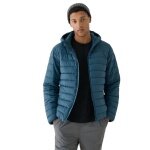 4F Winter-Steppjacke M484 Down Jacket mit Kapuze (wärmend dank Daunenfüllung) tealblau Herren