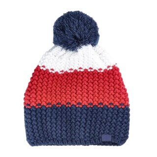 4F Wintermütze (Bommel) M461 Cap - rot/weiss/dunkelblau