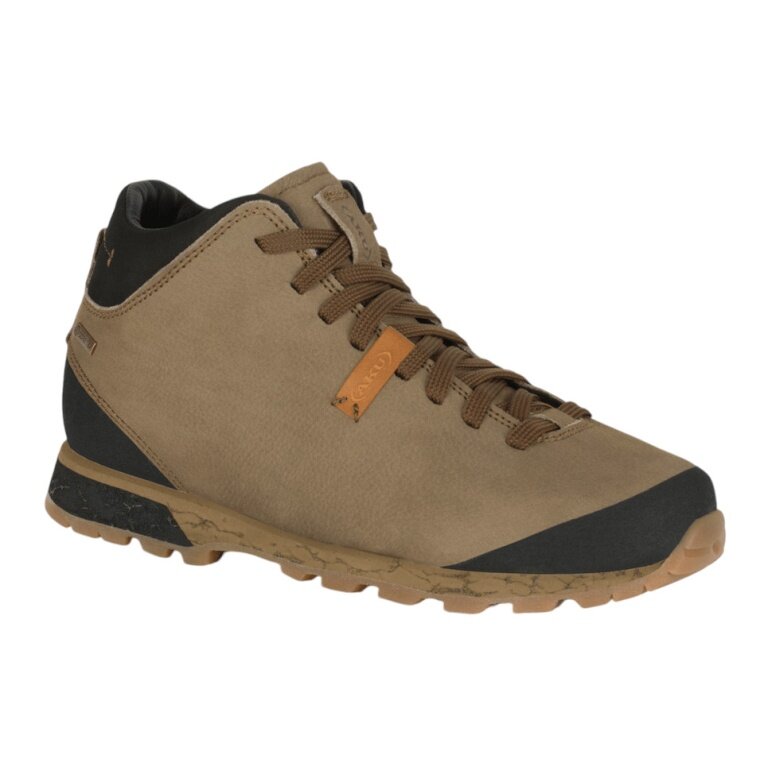 AKU Alltag-Travelschuhe Bellamont III Mid GTX (Nubukleder, wasserdicht) beige/braun Herren