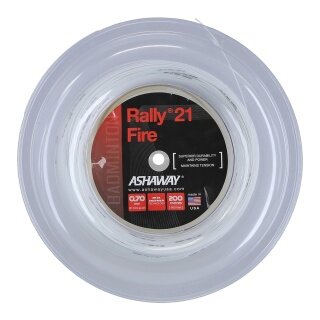 Ashaway Badmintonsaite Rally 21 Fire weiss 200m Rolle