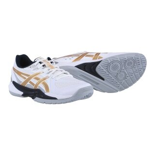 Asics Hallen-Indoorschuhe Powerbreak FF (Stabilität) weiss/gold Herren