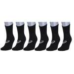 Asics Tennissocken Multisport Quarter (ASICS-Spirallogo) schwarz 6 Paar