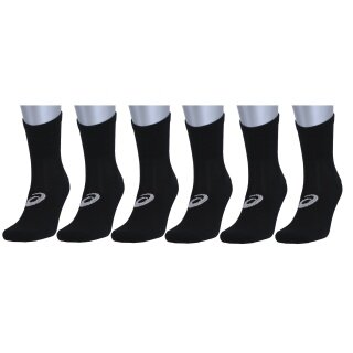 Asics Tennissocken Multisport Quarter (ASICS-Spirallogo) schwarz 6 Paar