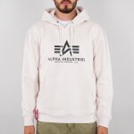 Alpha Industries Kapuzenpullover (Hoodie) Basic jet stream weiss/schwarz Herren