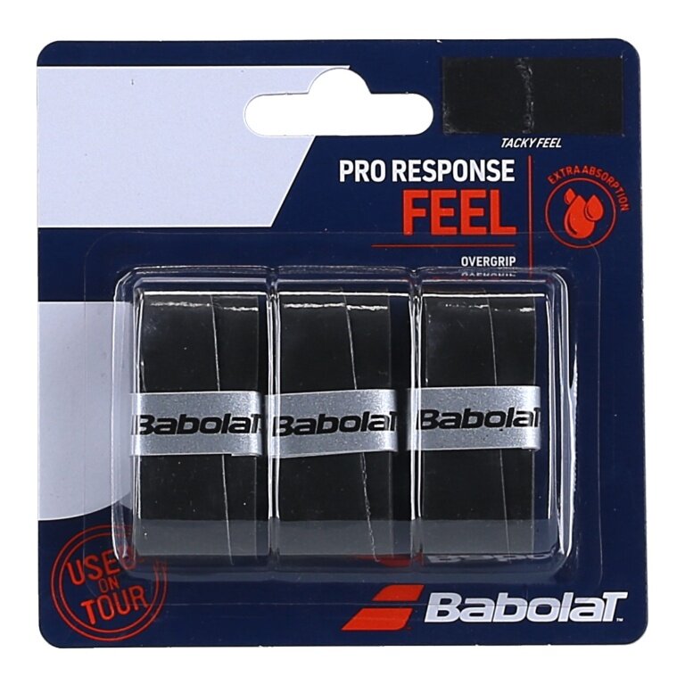 Babolat Overgrip Pro Response (hohe Feuchtigkeitsabsorption) 0.45mm schwarz 3er