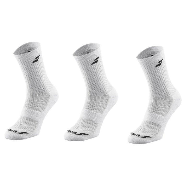 Babolat Sportsocken Crew Classic weiss Kinder - 3 Paar