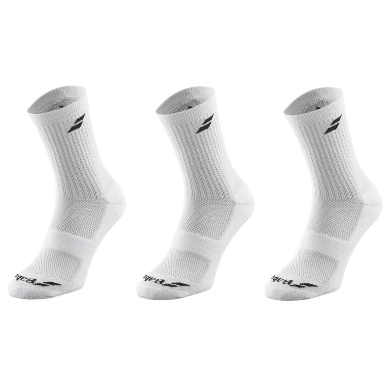 Babolat Sportsocken Crew Classic weiss/blau Kinder - 3 Paar