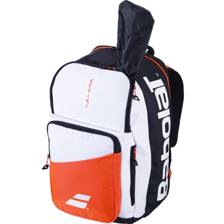 Babolat Rucksack Pure Strike (Schlägerfach, Schuhbeutel) weiss/schwarz 50x25x30cm