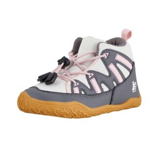 Ballop Barfussschuhe Sneaker Intense (flexible Sohle, atmungsaktiv) grau/pink Kinder