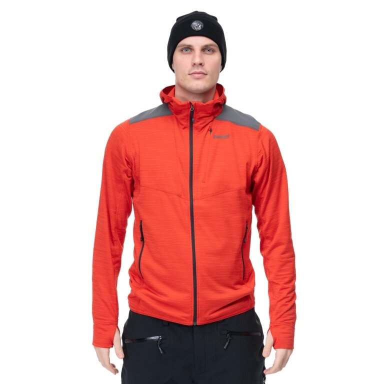 Bergans Fleecejacke Rabot Active (ultraleicht, sportliche Passform, Midlayer) rot Herren