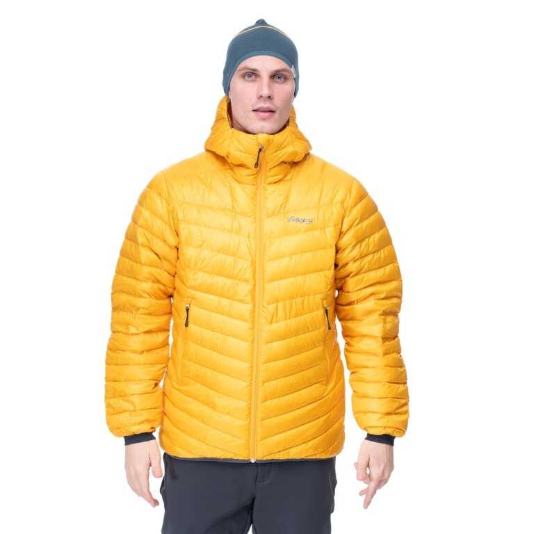 Bergans Winter-Daunenjacke Senja Light Down Hood (leicht, warm) gelb Herren