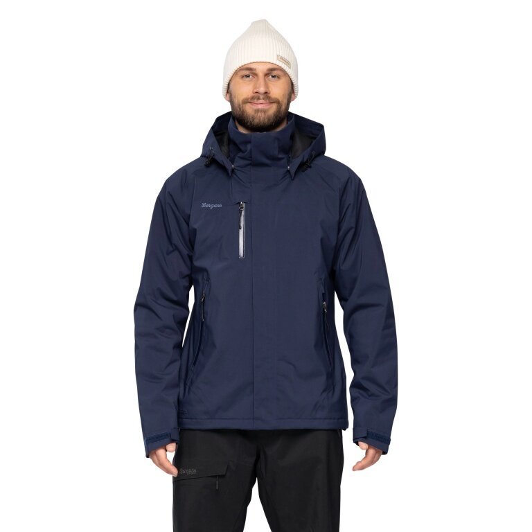 Bergans Wanderjacke Flya Insulated (wasserdicht, winddicht) navyblau Herren