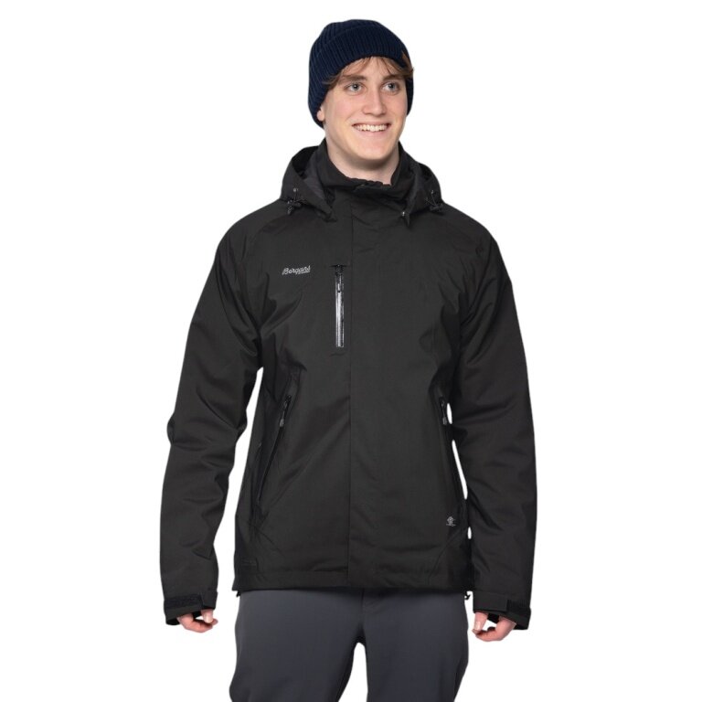 Bergans Wanderjacke Flya Insulated (wasserdicht, winddicht) schwarz Herren