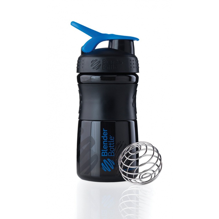 BlenderBottle Trinkflasche Sportmixer Grip 590ml schwarz/blau