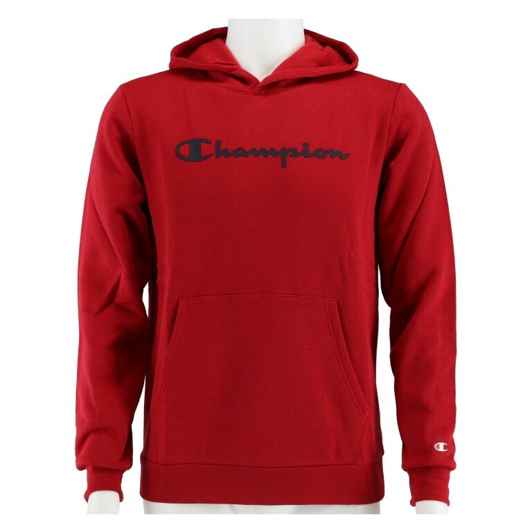 online Jungen bestellen Champion Print Kapuzenpullover Big dunkelrot/schwarz (gefüttert) Hoodie Logo