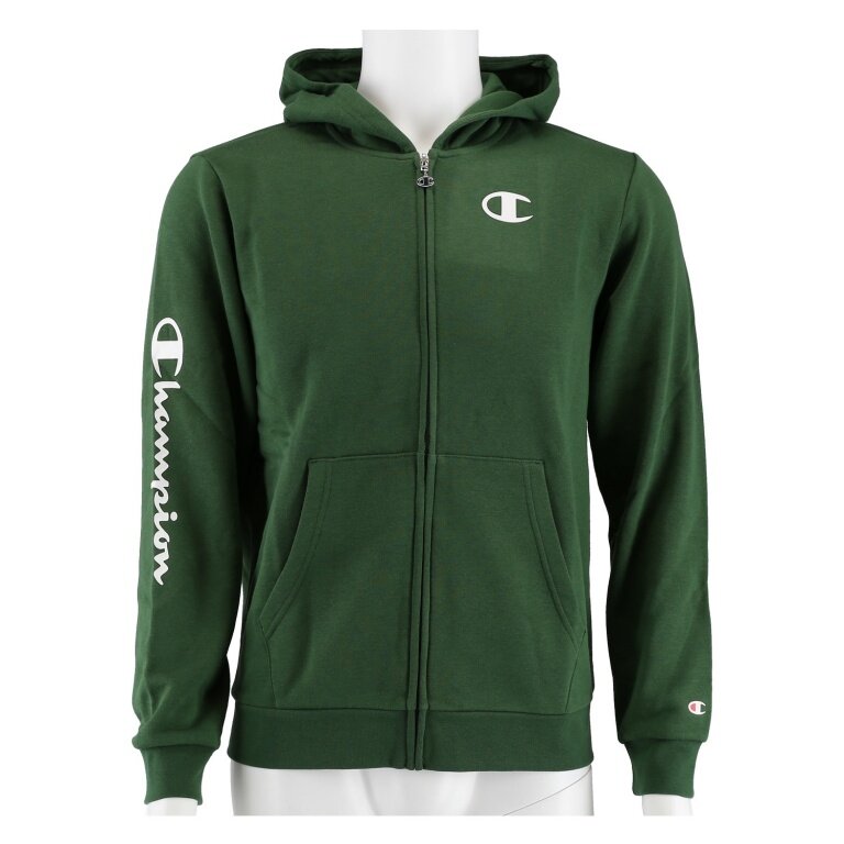 Kapuzenjacke C-Logo Hoodie grün (gefüttert) Champion Zip online bestellen Full Jungen