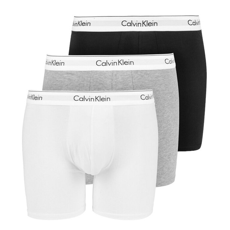 Calvin Klein Unterwäsche Boxershorts Brief Modern Cotton (Baumwolle) mehrfarbig schwarz/weiss/grau Herren - 3 Stück