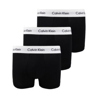 Calvin Klein Unterwäsche Boxershorts Low Rise Trunk (Baumwolle) schwarz/weiss Herren - 3 Stück