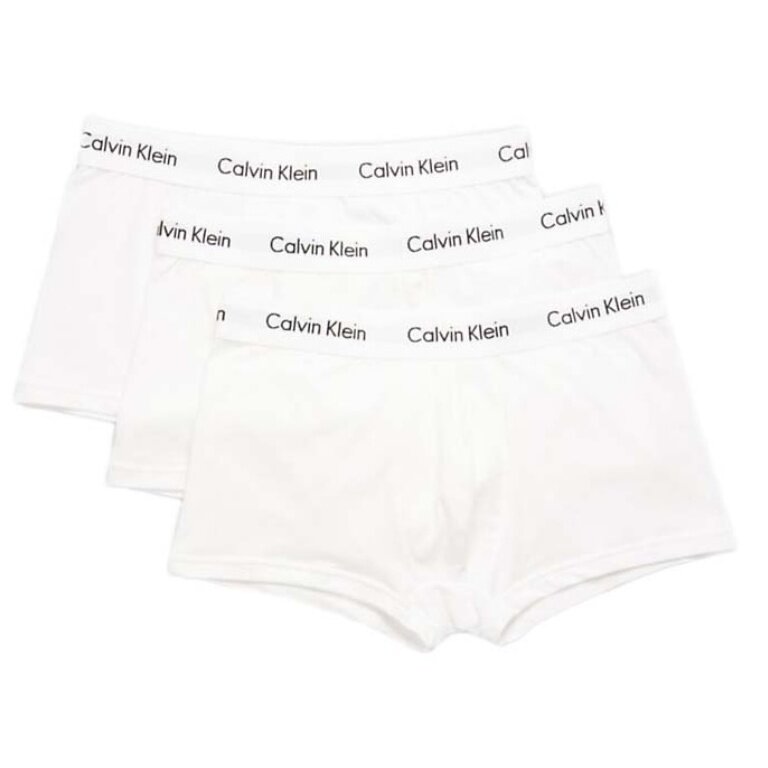 Calvin Klein Unterwäsche Boxershorts Low Rise Trunk (Baumwolle) weiss Herren - 3 Stück