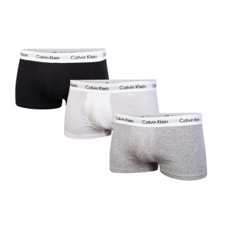 Calvin Klein Unterwäsche Boxershorts Low Rise Trunk (Baumwolle) mehrfarbig schwarz/weiss/grau Herren - 3 Stück