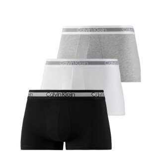 Calvin Klein Unterwäsche Boxershorts Trunk (Baumwolle) mehrfarbig schwarz/weiss/grau Herren - 3 Stück