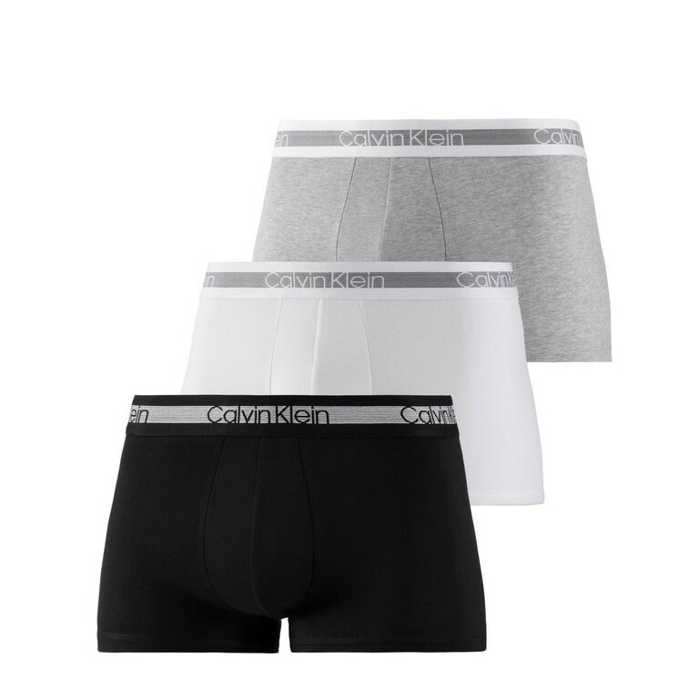 Calvin Klein Unterwäsche Boxershorts Trunk (Baumwolle) mehrfarbig schwarz/weiss/grau Herren - 3 Stück