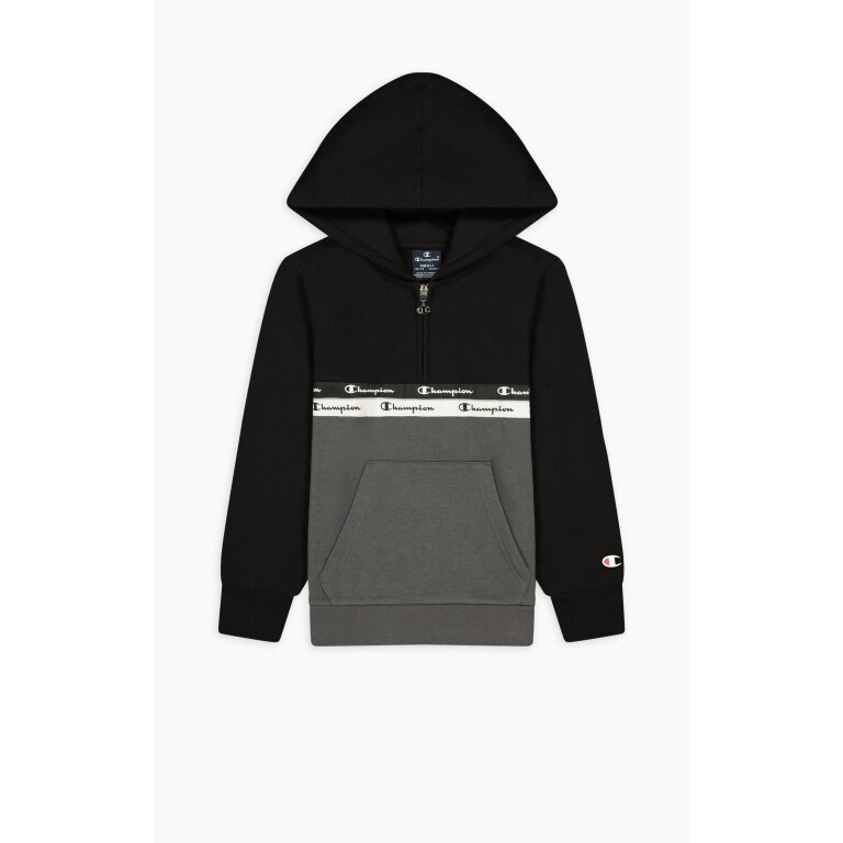 Tape Half American Jungen Champion Zip bestellen online Kapuzenpullover (Hoodie) schwarz/grau