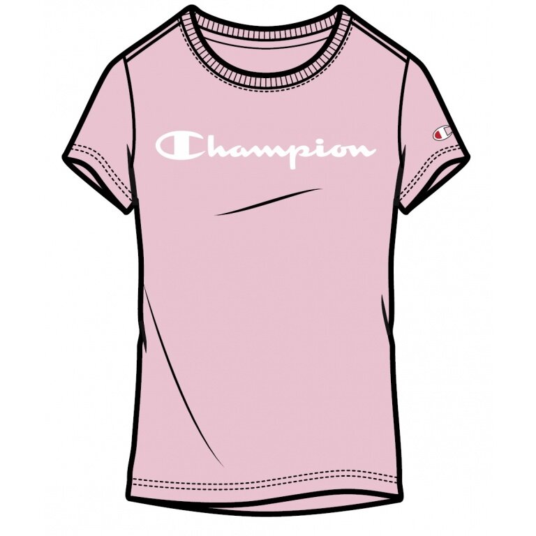 Schriftzug pink Freizeit-Tshirt bestellen Mädchen Champion Classic online Big (Baumwolle) Logo