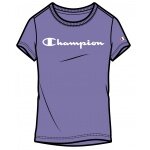 Champion Freizeit-Tshirt (Baumwolle) Classic Big Logo Schriftzug violett Mädchen